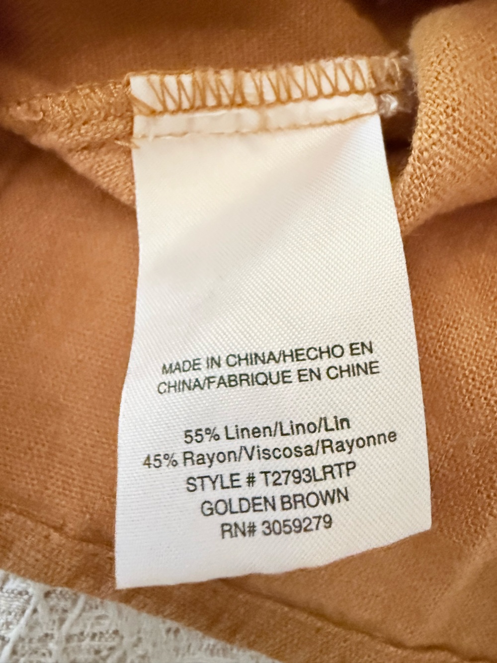 Thread & Supply Ochre Brown Linen Blend Scoop Neck Tank Top Size 2X Plus Size - Picture 6 of 7